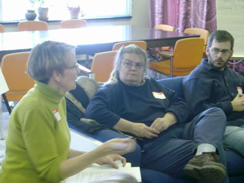 participants discuss